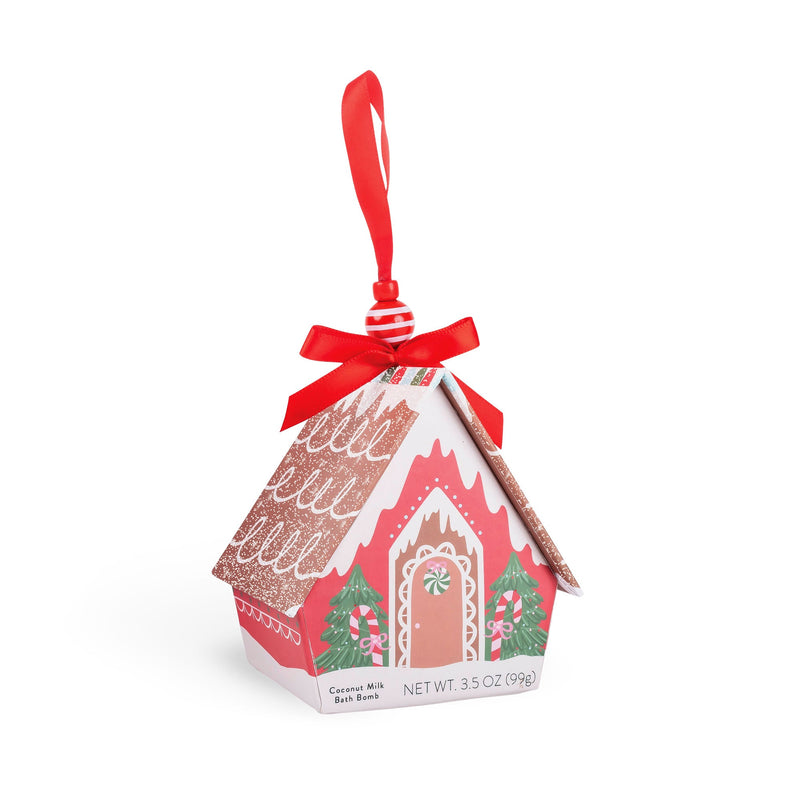 Christmas Ornament House - Red Bath Bomb