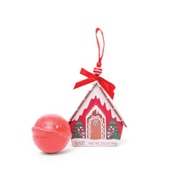 Christmas Ornament House - Red Bath Bomb