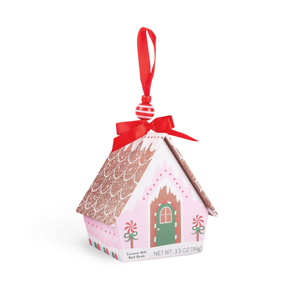 Christmas Ornament House - Pink Bath Bomb