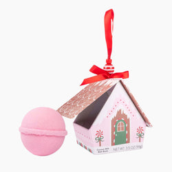 Christmas Ornament House - Pink Bath Bomb