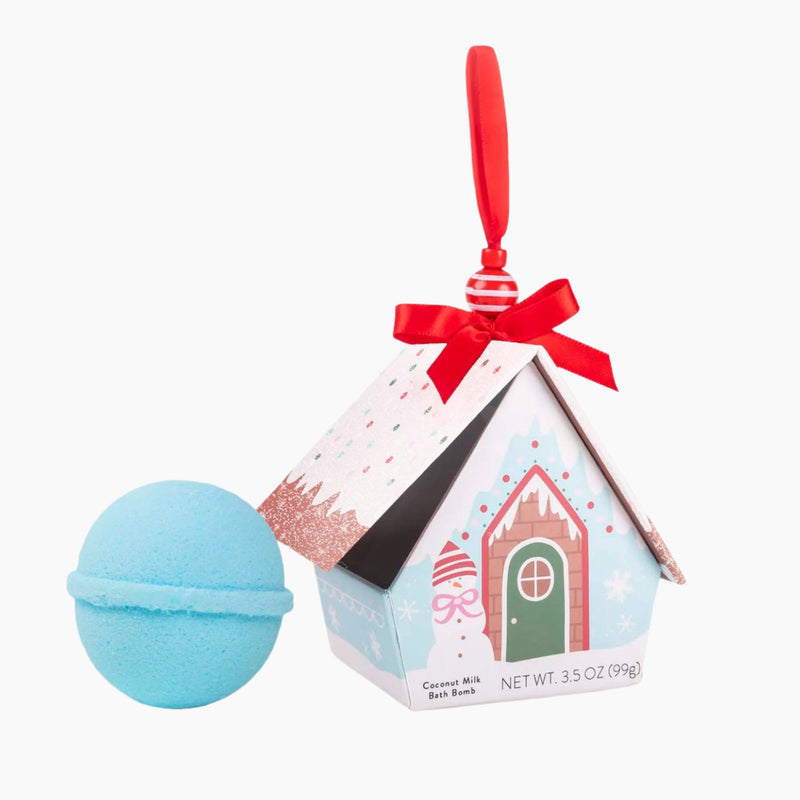 Christmas Ornament House - Blue Bath Bomb