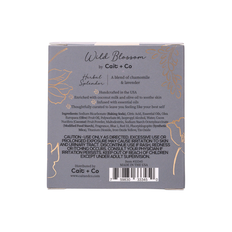 Wild Blossom Soothing Bath Bomb - Herbal Splendor