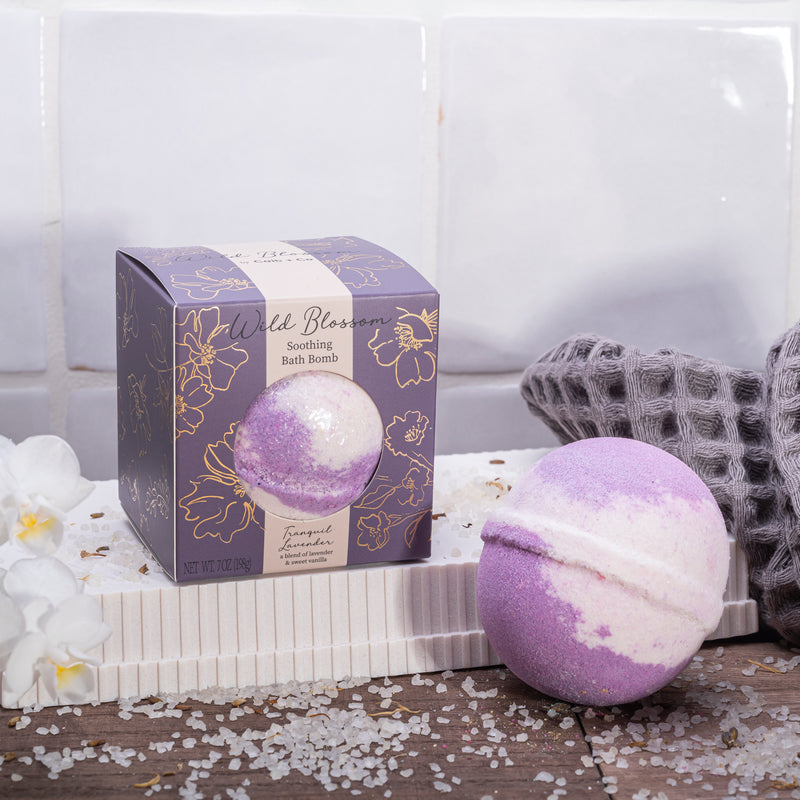 Wild Blossom Soothing Bath Bomb - Tranquil Lavender