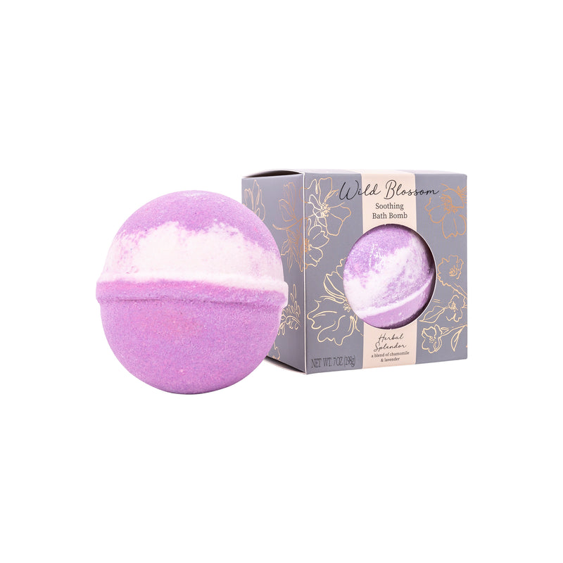 Wild Blossom Soothing Bath Bomb - Herbal Splendor