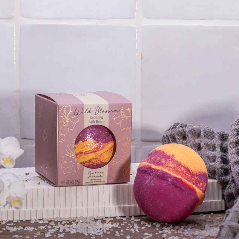 Wild Blossom Soothing Bath Bomb - Raspberry Lemonade