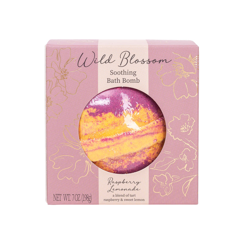 Wild Blossom Soothing Bath Bomb - Raspberry Lemonade