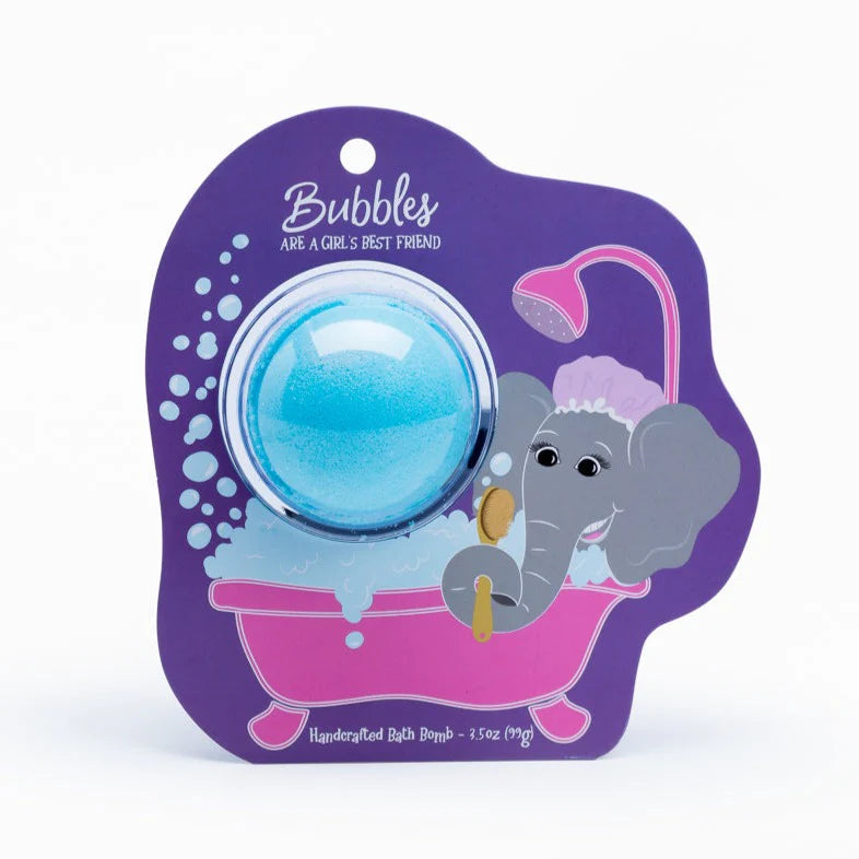 Elephant Bath Bomb Clamshell designed and made in the USA. Moisturizing bath bombs made by Cait and Co